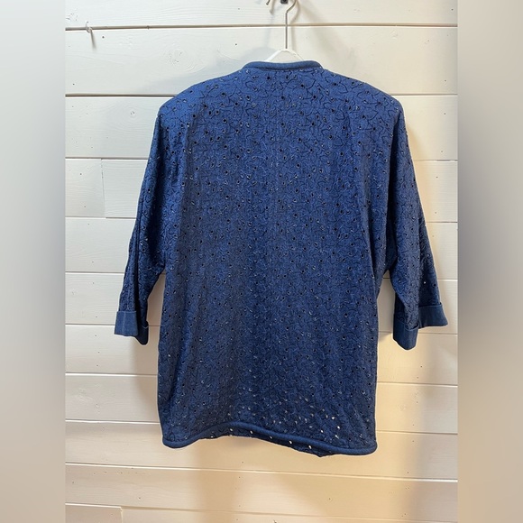 ❣️RONI BLANSHAY MONTRÉAL • Vintage Embroidered Jacket with Shoulder Pads Size 10 - Picture 4 of 8